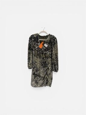 BOSS Hugo Boss Dailetta Green Sequin Long Sleeve Mini Dress NWT Size S